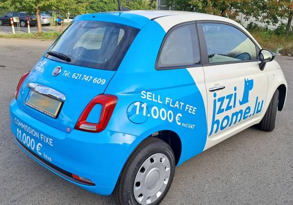 fiat 500. flockage, stickering, lettrage, luxembourg