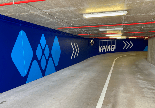 Peinture rampe parking kirchberg