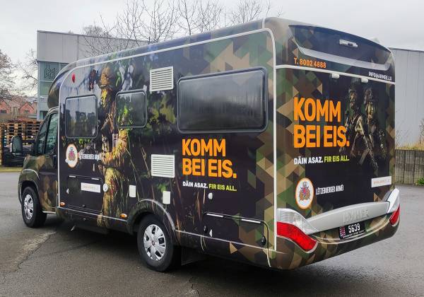 armee luxembourgeoise, concept factory, wrapping, colorado m-serie, vinyle 3M, letzebuerger armei, diekirch