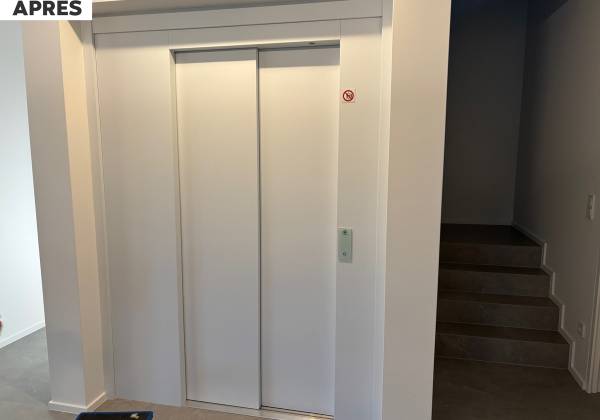 schindler, covering ascenseur, luxembourg, lift cover, habillage, rénovation, color change