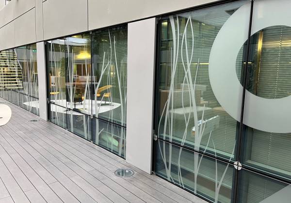Degroof Petercam, sablage, frosted, windows manifestation