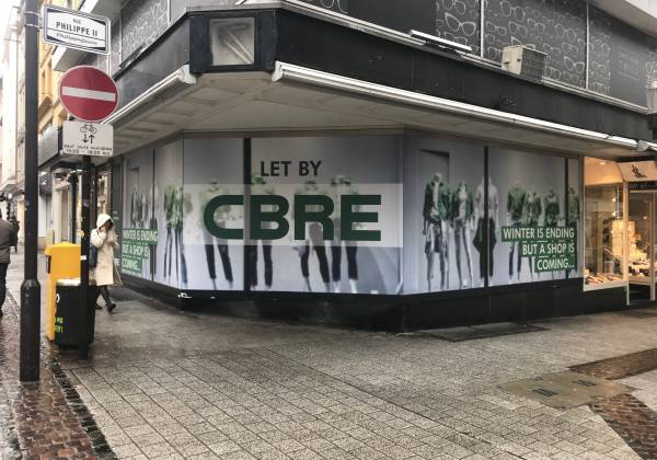 cbre autocollant vitrine