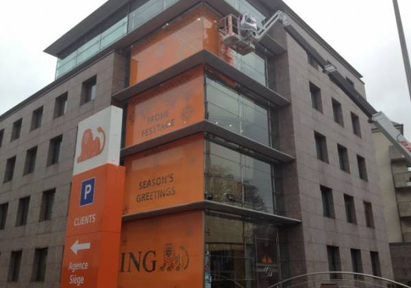 banque ing habillage façade tacotac luxembourg