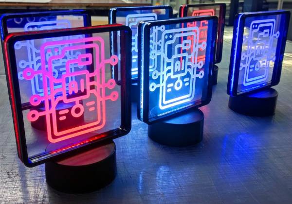 luxinnovation, trounwiessel, trophée, lumieux, led, plexiglas, cnc, découpe laser