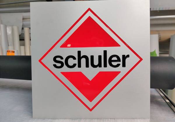 schuler, olympia, plaque, alu anodisé, gravure, peinture, seringue