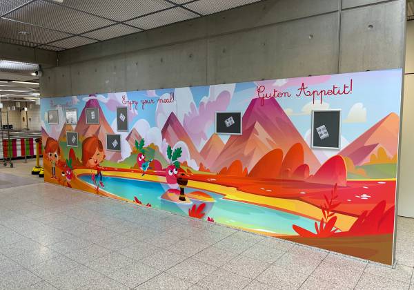 sodexo, ecole européenne, kirchberg, dibond, impression digitale, colorado m-serie, laminage mat