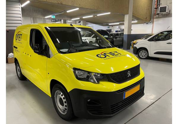 onet, peugeot partner, wrapping, lettrage, yellow