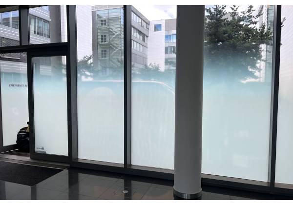 glass manifestation, white gradient, ultraclear, 3M, vinyle, print