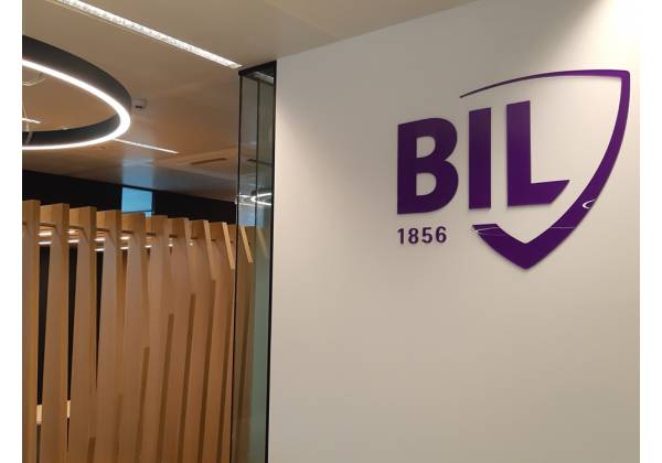 BIL CENTRE, boulevard royal, logo 3d, plexiglas®, cnc, découpe