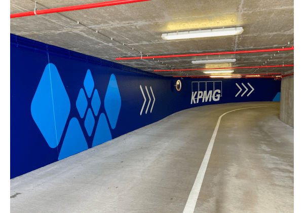 Peinture rampe parking kirchberg