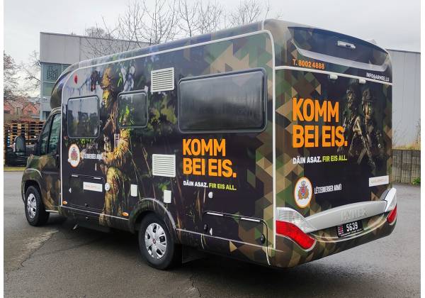 armee luxembourgeoise, concept factory, wrapping, colorado m-serie, vinyle 3M, letzebuerger armei, diekirch