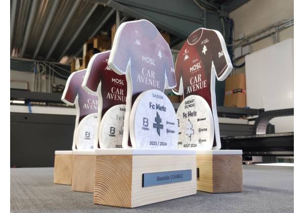 fcmetz, flitbix, trophees, plexi, fraisage, impression numérique, sur mesure