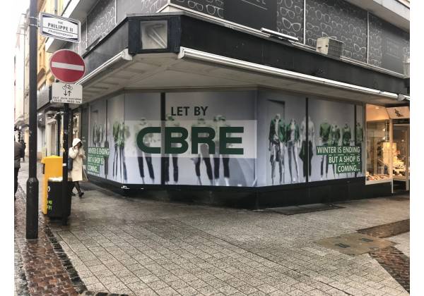 cbre autocollant vitrine