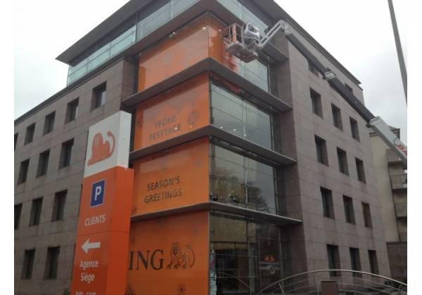 banque ing habillage façade tacotac luxembourg