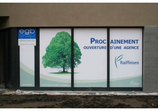 vitrine banque raffeisen