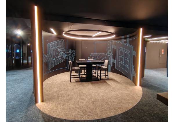LHOFT, AI EXPERIENCE CENTRE, Luxembourg gare, décoration murale, vinyl wallwrap, colorado m-serie