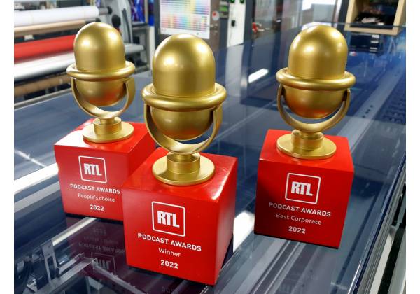 rtl, trophee, podcast awards, 3d print, impression 3d, modelisation, creation