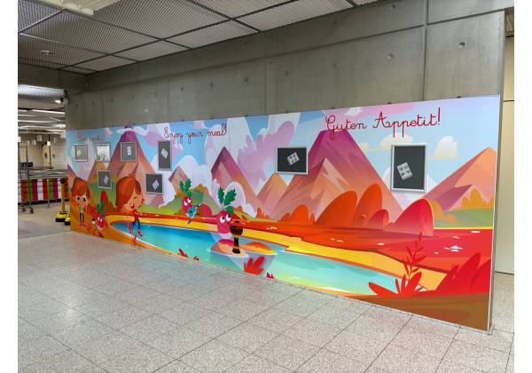 sodexo, ecole européenne, kirchberg, dibond, impression digitale, colorado m-serie, laminage mat