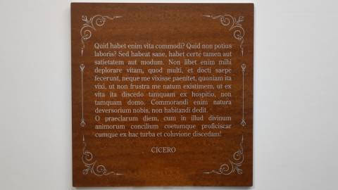 dibond corten, gravure laser, trotec, co2, sp500, plaque, signalétique