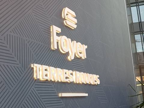 FOYER_terres rouges_belval_logo 3d, letterbox, enseigne, rétro éclairage, mécanuméric