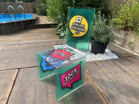 chaises plexiglass personnalisées sur mesure tac o tac steinfort