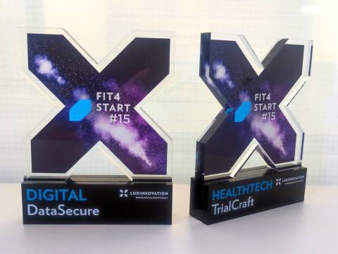Luxinnovation, Nexus, fit4start, trophee, award, sur mesure, plexiglas, laser, trotec, colorado, acrylique