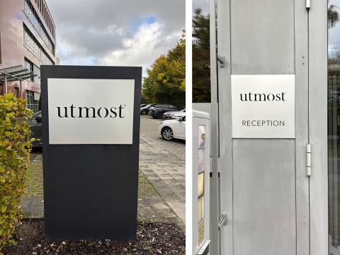 utmost, Niederanven, signaletique, aluminium anodisé, gravure, cnc, 