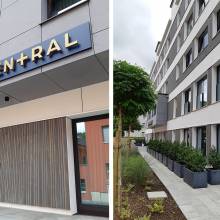 The central, rue du kiem, enseigne, lettres relief, logo 3d, or, luxembourg