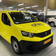onet, peugeot partner, wrapping, lettrage, yellow