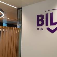 BIL CENTRE, boulevard royal, logo 3d, plexiglas®, cnc, découpe