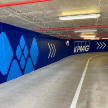 Peinture rampe parking kirchberg