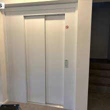 schindler, covering ascenseur, luxembourg, lift cover, habillage, rénovation, color change