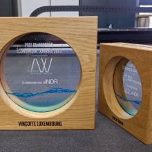 bgl, fondation alphonse weicker, indr, prix du progres economique et durable 2025, luxembourg, plexiglas, laser, cnc, bois massif, impression UV