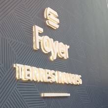 FOYER_terres rouges_belval_logo 3d, letterbox, enseigne, rétro éclairage, mécanuméric