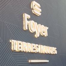 FOYER_terres rouges_belval_logo 3d, letterbox, 3000K, rétro éclairage, mécanuméric