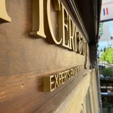 logo 3d, laser cutting, plexiglas 20mm, enseigne, devanture, epicerie, luxembourg