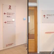 INL, Luxembourg, signalétiques, plexiglas, directionnelle, impression digitale canon océ arizona UV