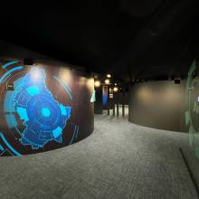 LHOFT, AI EXPERIENCE CENTRE, Luxembourg gare, décoration murale, vinyl wallwrap, colorado m-serie
