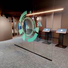 LHOFT, AI EXPERIENCE CENTRE, Luxembourg gare, glass decor, vinyl wallwrap, colorado m-serie