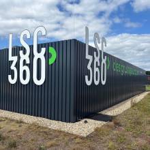 lsc360, luxembourg, contern, fraisage, dibond, vinyle polymere, cnc, office sign
