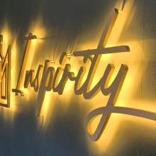 inspirity, logo 3D, led, rétro éclairage, steinfort, luxembourg