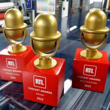 rtl, trophee, podcast awards, 3d print, impression 3d, modelisation, creation