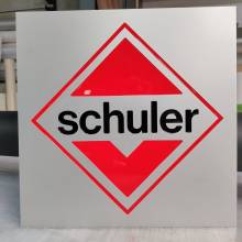 schuler, olympia, plaque, alu anodisé, gravure, peinture, seringue