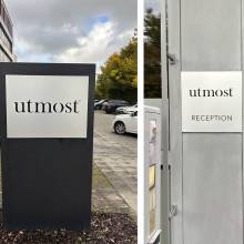 utmost, Niederanven, signaletique, aluminium anodisé, gravure, cnc,